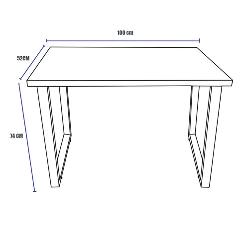 Escritorio de Madera 100 X 52 Cm X 74 / Secillo / Desarmable Marrón Oscuro